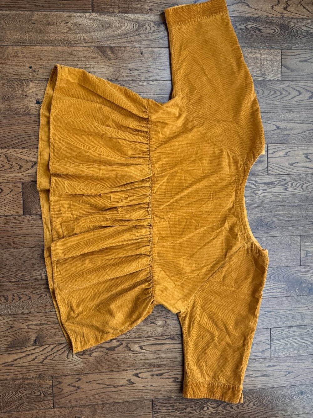 Anthropologie Maeve Maria Babydoll Blouse Large Mustard